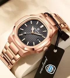PAAZOMU-Relógio de pulso masculino, impermeável, luminoso, cronógrafo, aço inoxidável, relógios quartzo - Wolf Magazine