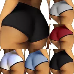 Shorts de ioga para mulheres, cintura elástica, shorts de festa casuais, slim fit de lazer, roupas esportivas femininas, verão 2023 - loja online