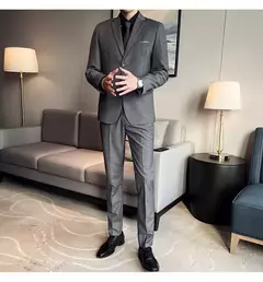 Terno de casamento casual de negócios masculino, conjunto de 3 peças, colete e calças masculinas bonitas de banquete, alta qualidade, nova moda, R$ 2020 - Wolf Magazine