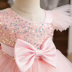 Vestidos de lantejoulas princesa feminina, vestido de batismo, festa de casamento infantil, Natal, vestido novo de luxo, 2022 - Wolf Magazine