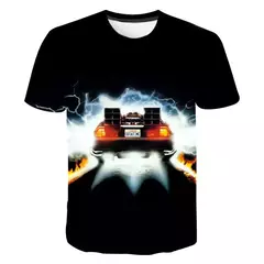 Homens e mulheres de volta para o futuro 3D impressão camiseta extragrande, moda streetwear, manga curta camiseta, harajuku crianças tees, tops roupas na internet