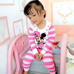 Conjunto de pijamas infantil Minnie Cartoon, pijamas meninas, roupas infantis, bebê, algodão, muitos estilos, primavera, outono, novo - Wolf Magazine