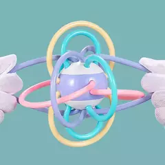 Desenvolvimento De Silicone Chocalho Teether Brinquedos, Montessori, Puxar Cordas Jogos, 1 Ano Brinquedos De Dentição Para Bebês, 6 12 Meses na internet