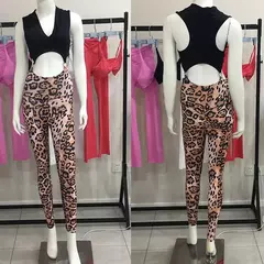Macacões Scrunch Pant Leopard One Piece para mulheres, sutiã esportivo separado, legging de treino Bodycon, ginástica fitness, roupas ativas, 2021 - comprar online
