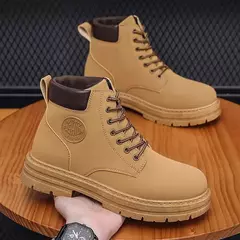 Botas masculinas de camurça de alta qualidade, botas quentes de inverno, sapatos de trabalho ao ar livre, botas de caminhada, novo, 2022 - comprar online