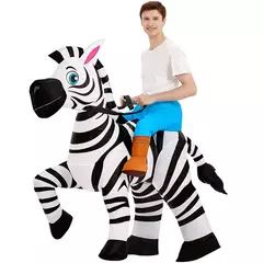 Imagem do Adulto galo inflável traje engraçado unicórnio elk animais terno inflável halloween carnaval meio corpo explodir terno para cosplay