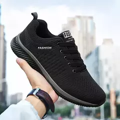 Homens tênis de corrida leve caminhada sapatos esportivos malha clássica respirável sapatos casuais masculinos moda mocassins tênis - comprar online