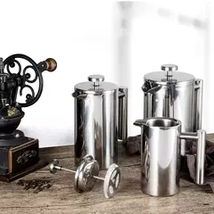 Máquina de café francesa de aço inoxidável, cafeteira isolada, parede dupla, 350ml, 800ml, 1000ml - loja online