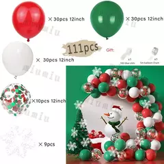 Decorações balões de natal guirlanda arco vermelho metálico ouro com homem de gengibre estrelas balão foil para decoração de festa de natal - comprar online