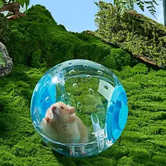 Bola de exercício de hamster transparente, roda de bola de corrida com corda de tração para animais pequenos, suprimentos para animais de estimação 14cm/18/cm na internet