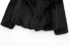 TRAF-Jaqueta feminina de tecido de lantejoulas de metal, casaco solto, gola alta, manga comprida, outerwear feminino chique, outono, inverno, 2023