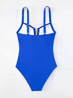 Maiô frente Ruched feminino, One Piece Swimwear, Fato de banho sexy, Roupa de praia feminina, Banho de natação, Monokini, Cortar fora, 2021 - loja online