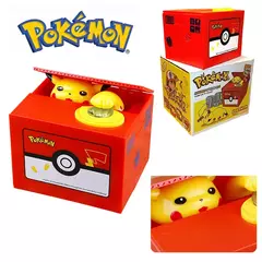 Pokemon pikachu cofrinho figura de ação anime dos desenhos animados eletrônico caixa de dinheiro de plástico roubar moeda cofrinho criança brinquedo de natal presente