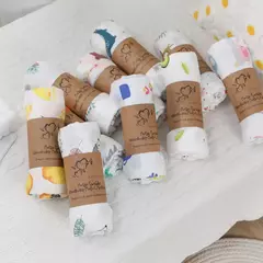 Bebê recém-nascido Swaddle Blanket, Algodão De Musselina De Duas Camadas, Gaze De Banho Infantil, Envoltório Infantil, Capa Do Carrinho, Macio, 110x120cm - loja online