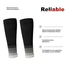 Imagem do Meias esportivas de compressão, suporte para panturrilha, auxiliam para corrida noturna, leggings de nylon, meias finas para homens, corrida ao ar livre, meias de pressão longas
