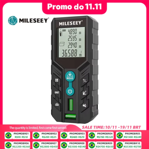 MILESEEY-Telêmetro a laser digital, fita métrica, bolha horizontal dupla, D2 , 40m 60m 100m 120m