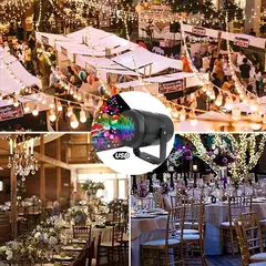 Imagem do Projetor Laser LED Snowflake, impermeável Girando Luzes Do Palco, Decoração De Natal, 16 Padrões