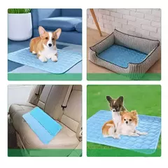 Imagem do Esteira de resfriamento para animais de estimação, almofada para cães e gatos, seda fria, colchão à prova de umidade, cama para animais pequenos, almofada de verão, 5 tamanhos