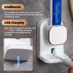 3 Mode Smart Toothpaste Dispenser Sensor Automático Electric Wall Mounted Tooth Paste Squeezer Carga USB Removível lavável Banheiro Acessórios