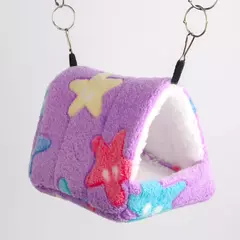 Coração de pelúcia pet hamster ninho para pássaros casa quente confortável inverno papagaio rede caverna gaiola cabana tenda pet gaiola acessórios