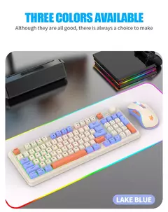 USB Wired Game Keyboard and Mouse Set, Iluminado, Desktop, Laptop, Casa, Escritório, Feminino, Masculino, K820 - loja online