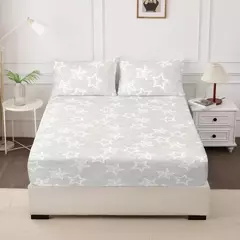 Capa de cama para quarto, 3 peças, conjunto de lençóis estampados (um lençol e duas fronhas) Una Sábana Y Dos Fundas De Almohada - loja online