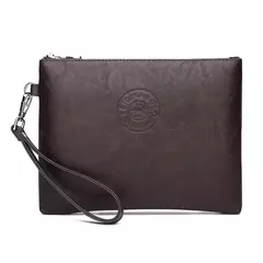 Clutch estilo empresarial para homens, carteira grande, couro PU macio, bolsa de pulso masculina, lazer elegante, bolsas de mão elegantes, bolsa de presente, nova