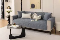 Luxo Chenille Sofa Cover para sala de estar, tapete anti-derrapante, almofada do sofá, toalha, Anti-Cat Scratch, Jacquard, Chaise Longue, 1Pc - loja online
