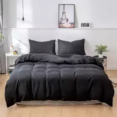 Nordic Solid Color Lixar Duvet Cover Set, Individual, Duplo, Queen, Cama King Simples, Fronha, Roupa de cama, Sem lençol, - Wolf Magazine