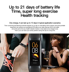LIGE-Relógio Inteligente Amoled para Homens e Mulheres, Banda Inteligente, Frequência Cardíaca, Sangue, Pulseira Inteligente Impermeável, Rastreador de Fitness Esportivo, 2023 - loja online