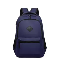 Mochila de carregamento USB impermeável para homens, sacos traseiros do escritório do negócio, mochila para laptop casual, mochilas escolares masculinas, 15,6";;VERDADEIRO;;"CINZA - loja online