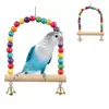 Brinquedo para animais de estimação, balanço de pássaros, papagaio, suporte de balanço de madeira, suprimentos para animais de estimação (s: 12x15cm/l: 18*22cm)