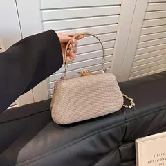 Saco de noite luxuoso para mulheres, alto design, banquete de festa, saco de glitter para senhoras, embreagem do casamento, bolsa de ombro, bolsa de corrente, marca na internet