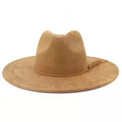 Chapéu Fedora de camurça para homens e mulheres, chapéu de feltro, Fedora clássico, chapéu de igreja, jazz, outono, inverno, 9,5 cm na internet