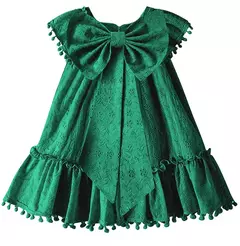 Vestido de manga pequena para criança, saia de bebê, fantasia de menina, algodão puro, borla, grande arco, festa de aniversário, 0-4 anos - loja online