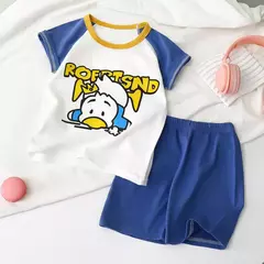 Imagem do Disney Mickey Cartoon roupas infantis de impressão, pijamas infantis, pijama para bebê e menino, conjunto de roupas infantis, marca de moda