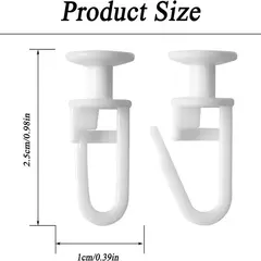 Ganchos de cortina para Plissado Lápis, Forma Glider, Janela Cortina Runners, Cortinas de suspensão Acessórios, Ganchos de plástico, 100 Pcs, 200 Pcs - loja online