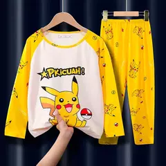 Pijamas Pokémon unissex para crianças, roupas da moda para meninos e meninas, crianças e meninas na internet