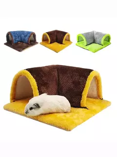 Cama quente do túnel do esconderijo do cobaia, túneis removíveis macios e tubos do cobaia para gaiola, esconde lã para rato, robalo na internet