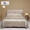 Liv-Esthete-Summer Nature Bedding Set, 100% Silk, Solid Color Duvet Cover, fronha, lençol, colcha Cover, rei, rainha, sono