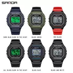 SANDA-Militar Masculino Resistente à Água Relógios Esportivos, Big Dial LED Digital Relógios de Pulso, cronômetros para Masculino, Exército, Moda, 2156 - Wolf Magazine