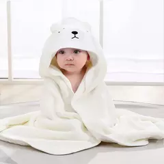 Roupão super macio com capuz para o bebê, capa dos desenhos animados, roupão de banho, toalha de banho recém-nascida, presente do chuveiro do bebê, 0-3 anos - loja online