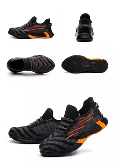 Tênis masculinos leves anti-punção, sapatos de trabalho indestrutíveis, botas de segurança masculinas