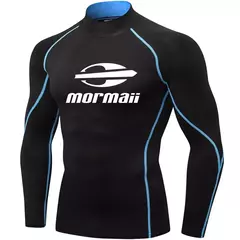 Proteção UV dos homens Natação T-Shirt, Rash Guard, Manga Comprida, Surf, Sw - Wolf Magazine