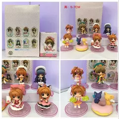 Anime Card Captor Sakura Q Version, Brinquedos Modelo em PVC, Estilo Aleatório, Action Figure Kawaii, Coletar Ornamentos, Presentes, 1Pc