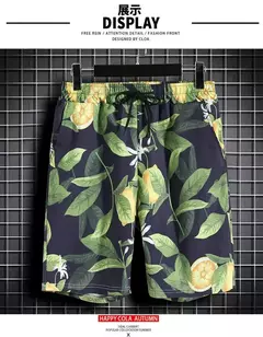 Roupas de praia para homens 2 Piece Set Quick Dry Camisa Havaiana e Shorts Set Homens Moda Vestuário Impressão Casual Outfits Verão - comprar online