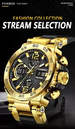 LIGE-Relógio de pulso impermeável LCD Dual Display masculino, relógios esportivos, despertador, militar, quartzo, novo, 50m - loja online