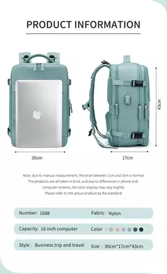 USB Carregamento Laptop Mochila para Mulheres, Mochila Escolar para Adolescente, Saco de Sapato Independente, Saco De Viagem Ao Ar Livre, 15.6";;VERDADEIRO;;"army green na internet