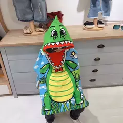 Manto com capuz de animais de desenhos animados para crianças, roupão de algodão para bebê, toalha de banho para criança, menino e menina - loja online
