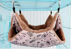 Rede quente de pelúcia dupla grossa para ratos, cama para hamster, ninho de casa, saco de dormir, camas penduradas, gaiola de cobaia na internet
